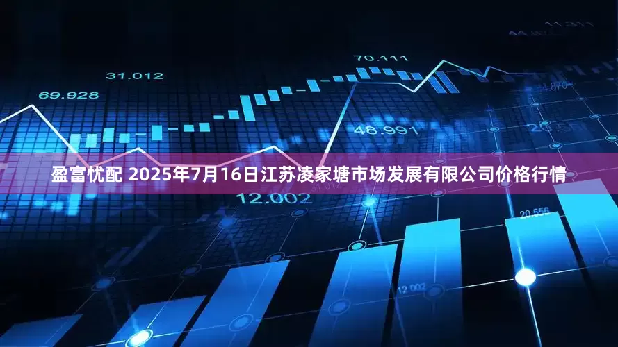 盈富忧配 2025年7月16日江苏凌家塘市场发展有限公司价格行情